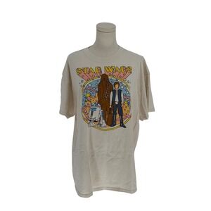 Fifth Sun Star Wars Graphic TShirt Cream Retro Han Solo Chewbacca 100% Cotton XL